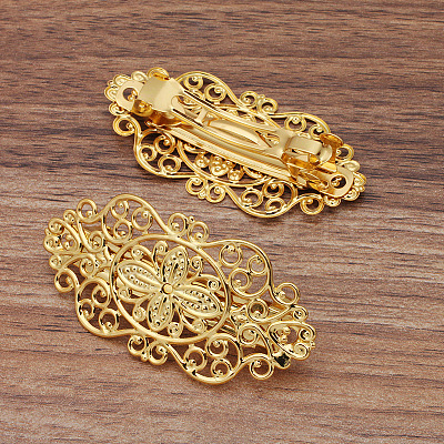 Brass Hair Barrettes Accessories  OHAR-PW0001-200S-1