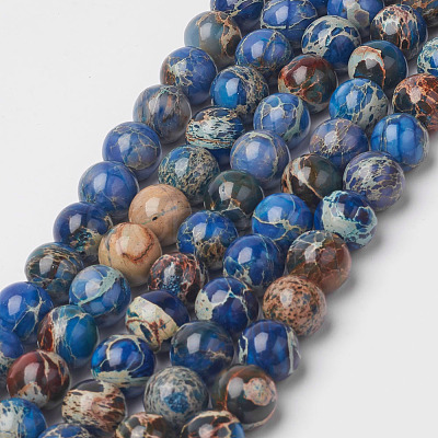 Natural Imperial Jasper Beads Strands G-N160-6-1