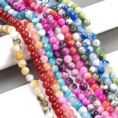 Natural Persian Jade Beads Strands G-D434-6mm-M-1