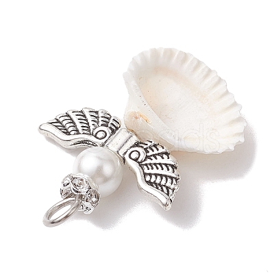 Spiral Shell Pendants PALLOY-JF02591-1