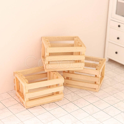 Wood Rectangle Storage Box Miniature Ornaments PW-WG49143-01-1