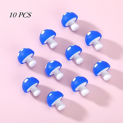 10Pcs Mushroom Silicone Focal Beads JX901A-01-1