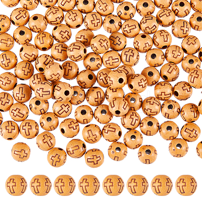 DICOSMETIC 600Pcs Imitation Wood Acrylic Beads SACR-DC0001-10-1