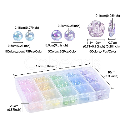 545Pcs 15 Style Transparent Acrylic Beads OACR-YW0001-47-1