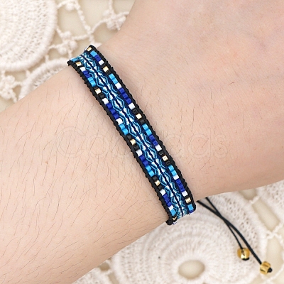 Friendship Loom Pattern Miyuki Seed Beads Bracelets for Women Men BJEW-Z013-41-1