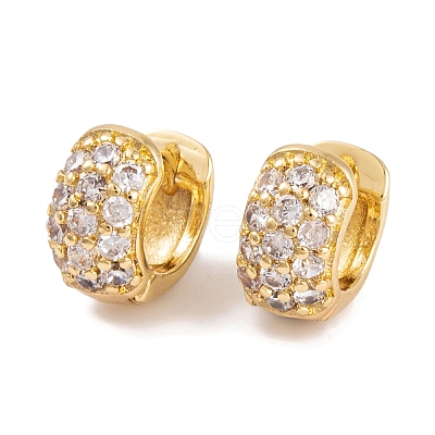 Rack Plating Brass Cubic Zirconia Earrings EJEW-S219-12G-04-1