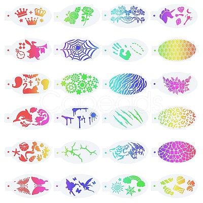 Plastic Face Paint Stencils DIY-WH0304-582C-1