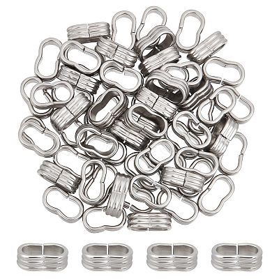 Unicraftale 60Pcs 201 Stainless Steel Slide Charms/Slider Beads STAS-UN0043-62-1