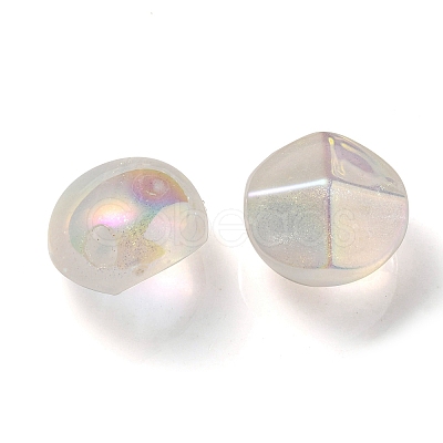 UV Plating Luminous Transparent Acrylic Beads OACR-P010-05E-1