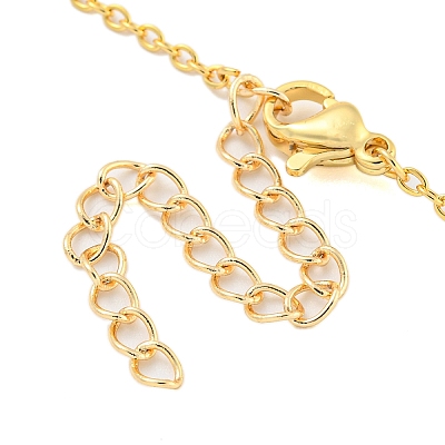 Brass Micro Pave Clear Cubic Zirconia Pendant Necklaces NJEW-M220-01B-G-1