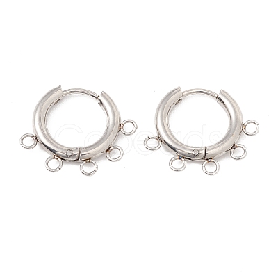 Tarnish Resistant 304 Stainless Steel Hoop Earring Findings STAS-D183-01P-1