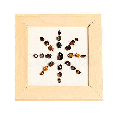 Natural Tiger Eye and Wooden Picture Frame PW-WG8662C-03-1