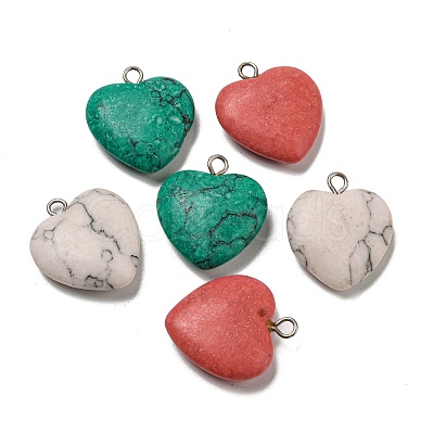 Synthetic Turquoise Pendants G-G075-02-1