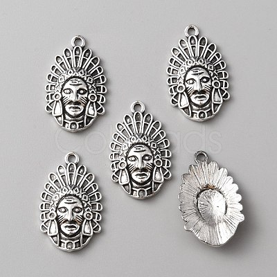 Tibetan Style Alloy Pendants FIND-CJC0018-32AS-1