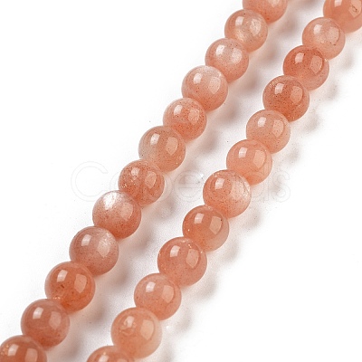 Natural Sunstone Beads Strands G-G066-8mm-1