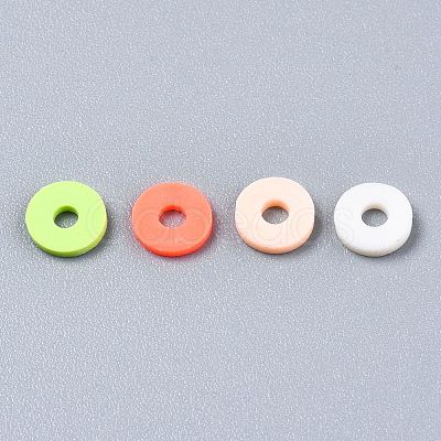 Handmade Polymer Clay Beads Strands CLAY-R089-6mm-T02B-52-1