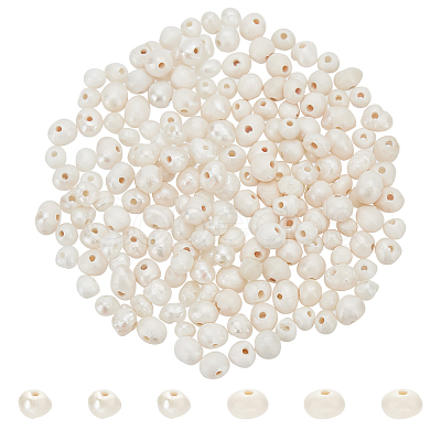 PandaHall Elite 200Pcs 2 Colors Natural Cultured Freshwater Pearl Beads Strands PEAR-PH0001-20-1