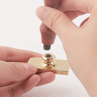 Wax Seal Brass Stamp Head AJEW-WH0215-020-1