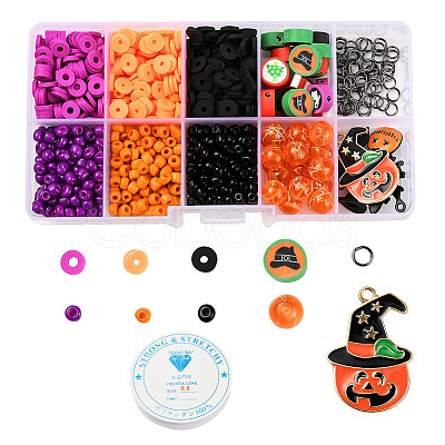 850Pcs Geometry Glass Seed & Polymer Clay Beads DIY-YW0002-75-1