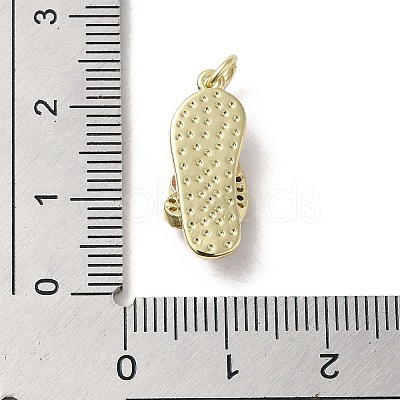 Brass Micro Pave Cubic Zirconia Pendants KK-E092-18G-03-1