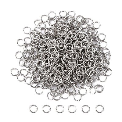 Tarnish Resistant 304 Stainless Steel Open Jump Rings STAS-Q186-02-4x0.6mm-1