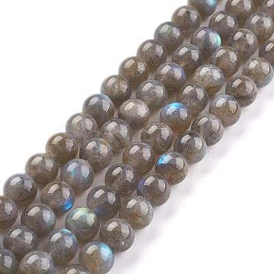 Grade AA Natural Gemstone Labradorite Round Beads Strands G-E251-33-8mm-1