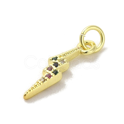 Brass Micro Pave Cubic Zirconia Pendants KK-M283-29A-02-1