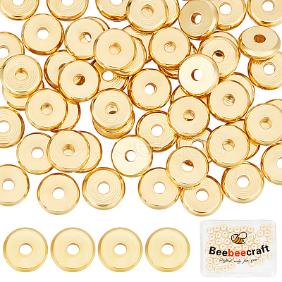 Beebeecraft 100Pcs Brass Beads KK-BBC0012-14B-1