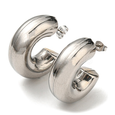 Non-Tarnish 304 Stainless Steel Stud Earrings EJEW-E602-03P-1