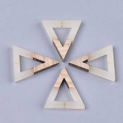 Resin & Walnut Wood Pendants X-RESI-S358-56B-1