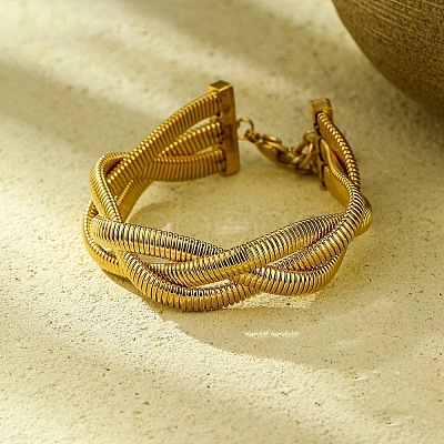 304 Stainless Steel Bracelet for Women BJEW-U009-04G-02-1