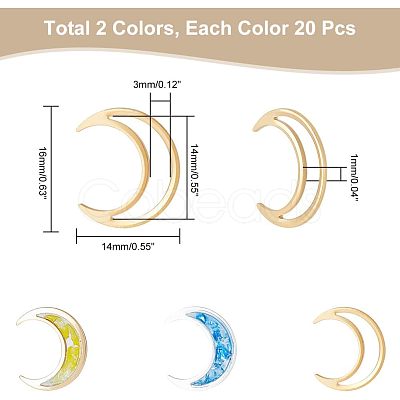 HOBBIESAY 40Pcs 2 Colors Brass Linking Rings KK-HY0001-26-1