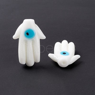 Handmade Evil Eye Lampwork Beads LAMP-F025-04F-1