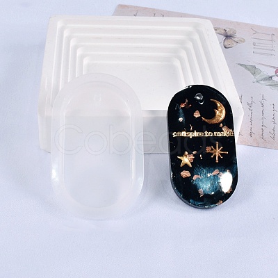 Oval Pendant Food Grade Silicone Molds DIY-D074-10-1