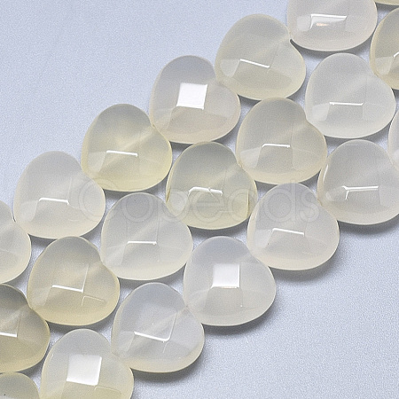 Natural White Agate Beads Strands X-G-S357-E02-10-1