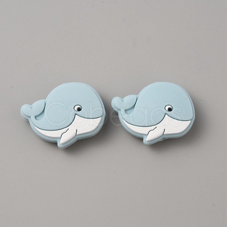 Dolphin Food Grade Eco-Friendly Silicone Beads SIL-WH0018-002E-1