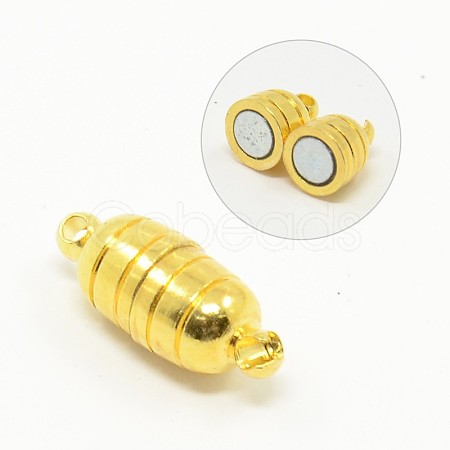Brass Magnetic Clasps with Loops KK-H354-G-1