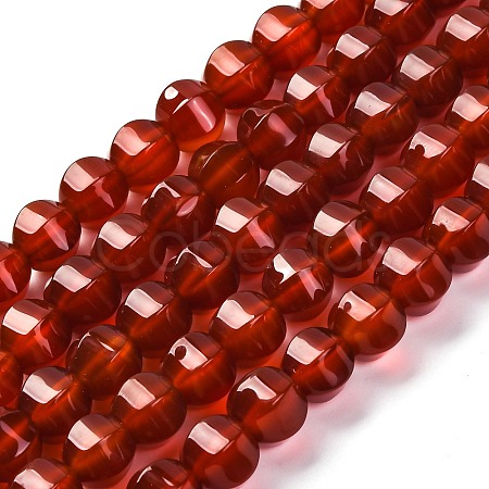 Dyed & Heated Natural Carnelian Beads Strands G-G177-I01-01-1