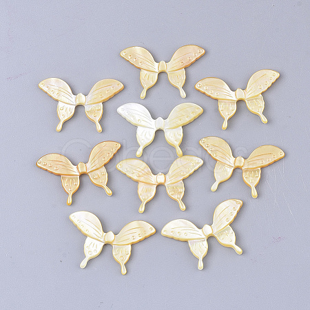 Yellow Shell Cabochons SSHEL-S264-068B-1