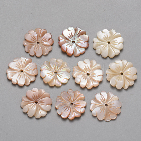 Natural Pink Shell Beads SSHEL-R044-01-1