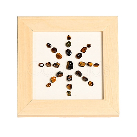 Natural Tiger Eye and Wooden Picture Frame PW-WG8662C-03-1