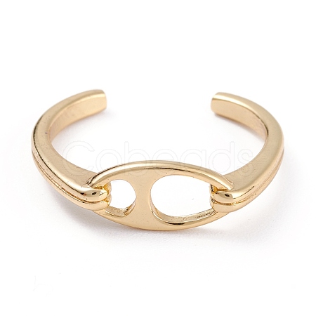 Brass Cuff Rings RJEW-B034-01G-1