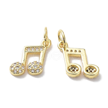 Brass Micro Pave Cubic Zirconia Pendants KK-R148-03G-1