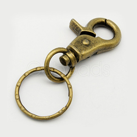 Iron Swivel Clasps with Key Rings X-HJEW-H017-AB-1