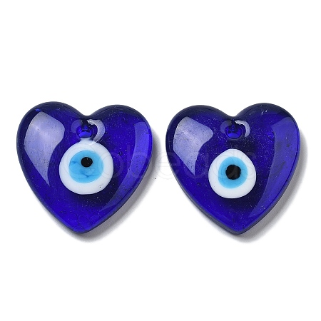 Handmade Evil Eye Lampwork Pendants LAMP-F035-11A-1