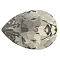 Preciosa&reg MAXIMA Crystal Fancy Stones, Czech Crystal, 435 16 301 Baroque Pear, Dura Foiling, 40010 Black Diamond, 18x13mm