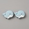 Dolphin Food Grade Eco-Friendly Silicone Beads, Chewing Beads  For Teethers, DIY Nursing Necklaces Making, Sky Blue, 21x29x9mm, Hole: 2mm