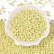 Glass Seed Beads, Opaque Colours, Round, Champagne Yellow, 3.5~4x3~3.5mm, Hole: 0.8~0.9mm, about 4500pcs/pound