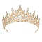 Alloy Rhinestone Crown Hair Bands for Girls Women Party Decoration, Crystal, 70x150mm