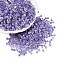 6/0 Transparent Inside Colours Glass Seed Beads, Triangle, Lilac, 3.5x3.5x3.5mm, Hole: 0.9mm, about 4500pcs/pound